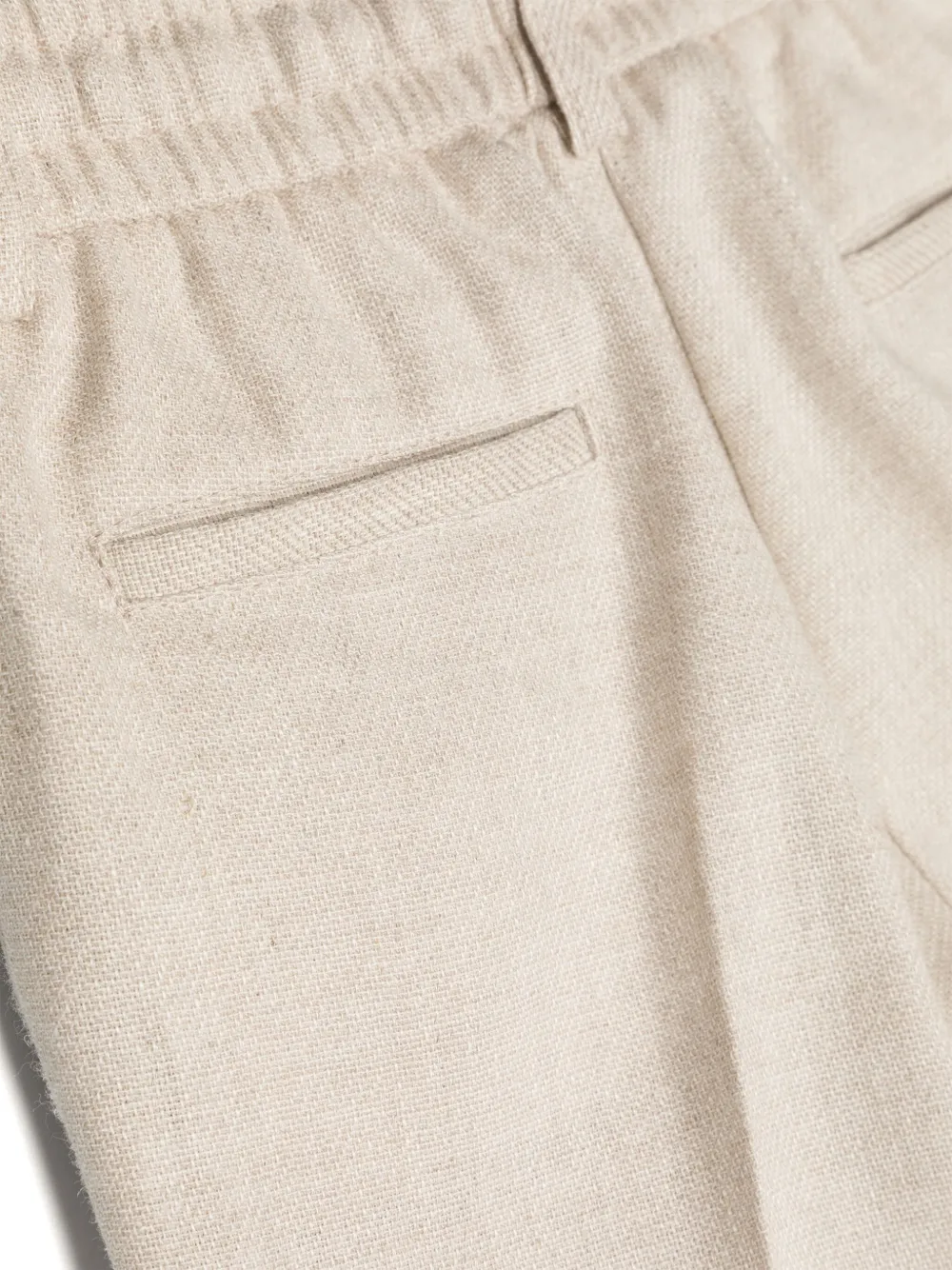 Paolo Pecora Kids Shorts van linnenblend Beige