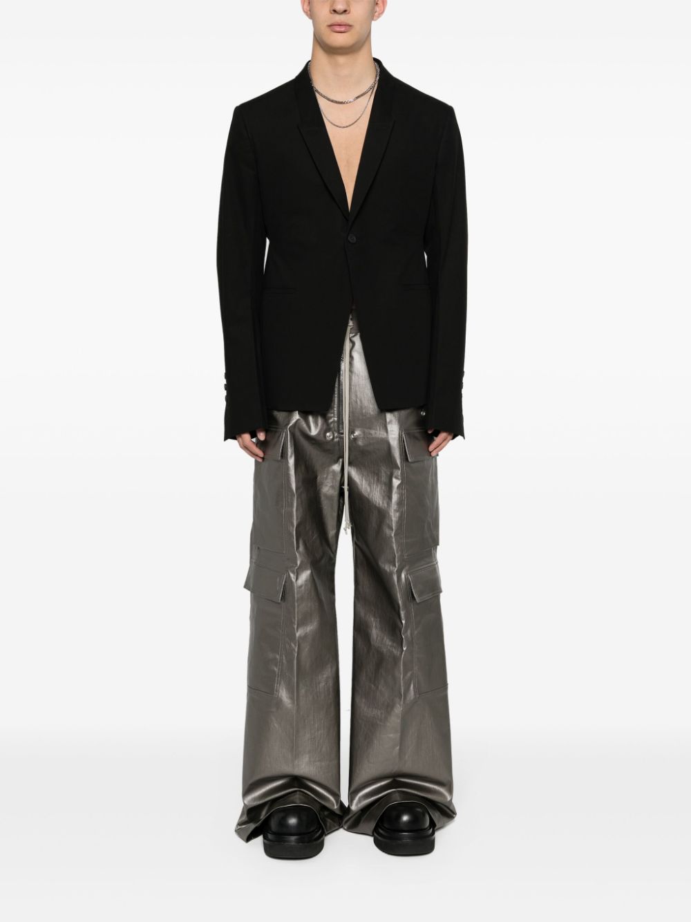 Rick Owens Blazer van popeline Zwart