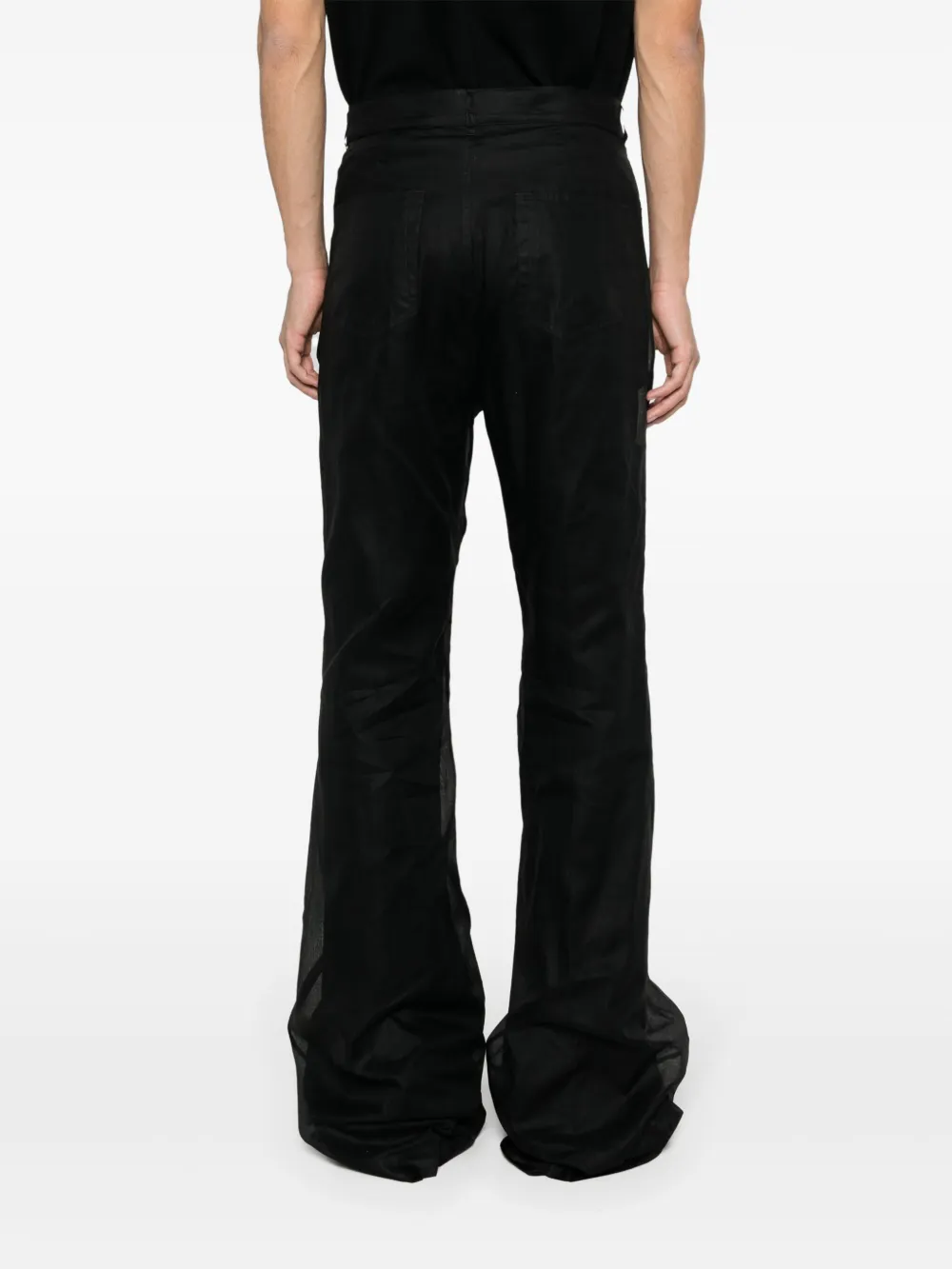 Rick Owens Lido Bolan bootcut broek Zwart