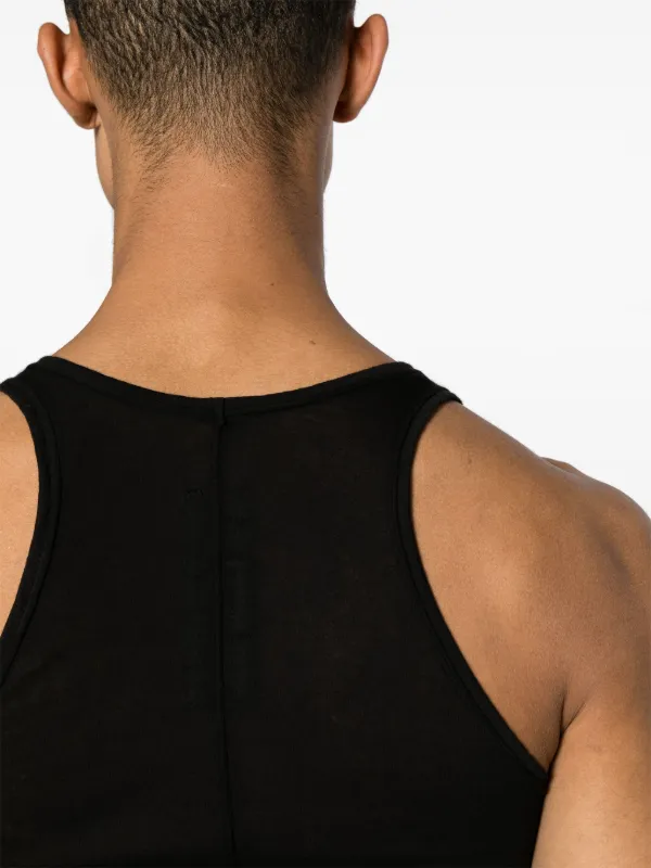 RICK authentic OWENS Faded Black Angora Tank Top