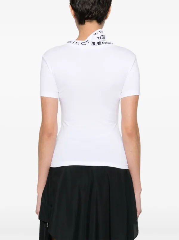 Y/Project Evergreen triple-collar T-shirt | White | FARFETCH