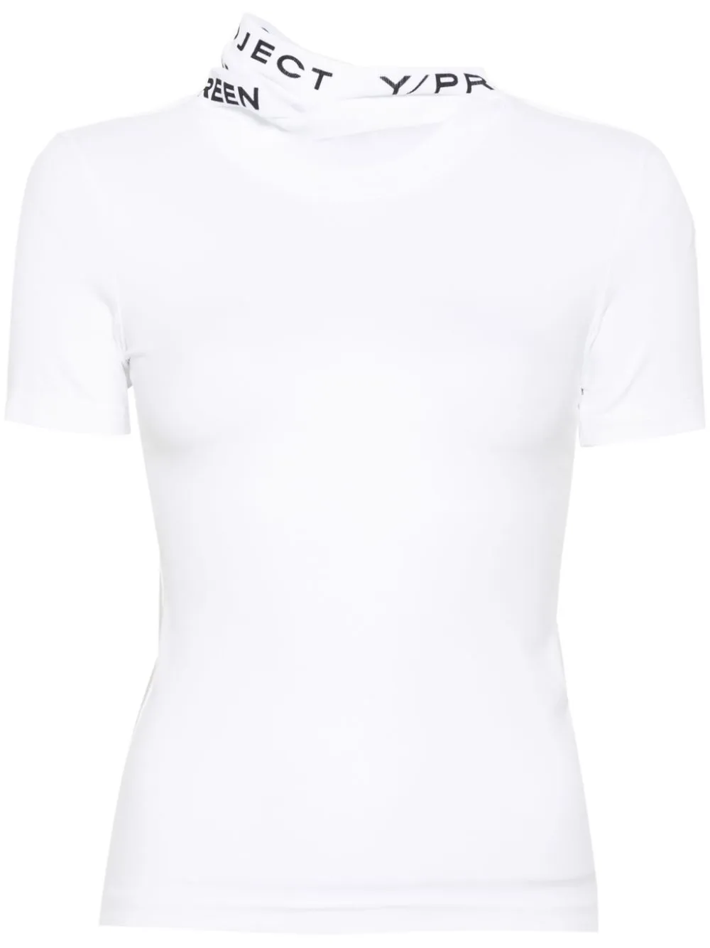 Y/project T-shirt With Jacquard Logo In White