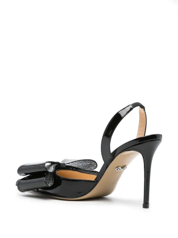 サンダル・ミュール MACH & MACH Black satin Le Cadeau sandals MACH & MACH Le Cadeau 95mm Slingback Pumps | Black | FARFETCH