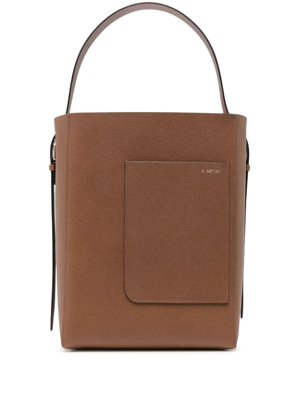 Valextra medium Soft Bucket leather bag - Marrone