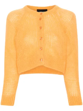 Simone Rocha パールニット カーディガン | オレンジ | FARFETCH JP 