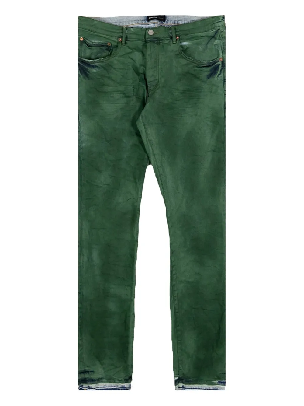 Purple Brand Low-rise Skinny Jeans In Green