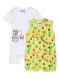 Moschino Kids Teddy Bear-print shorties (pack of two) - Green