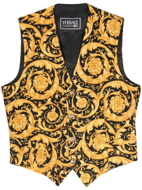 Versace Pre-Owned 1990s Barocco-print silk vest