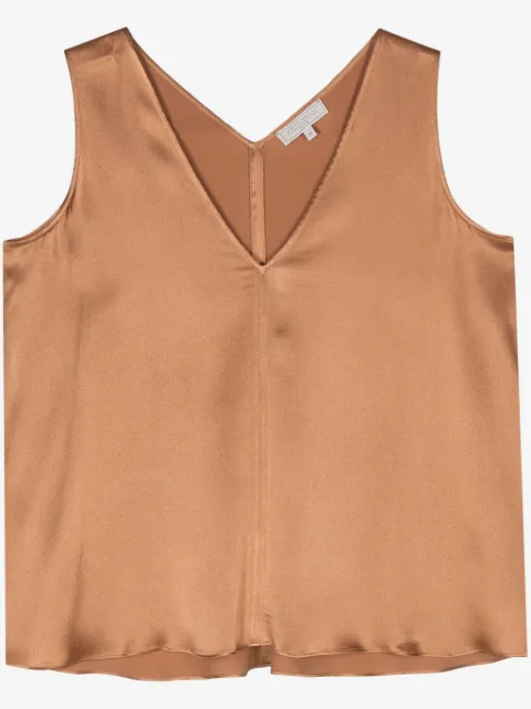 Antonelli V-neck satin top