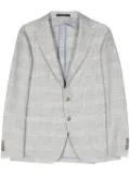 Tagliatore single-breasted checked blazer - Grey