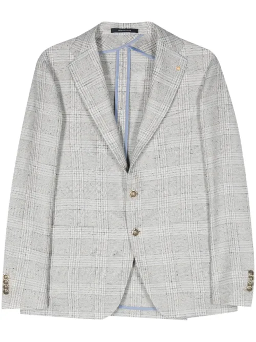 Blazer boutonné à carreaux - Tagliatore - Modalova