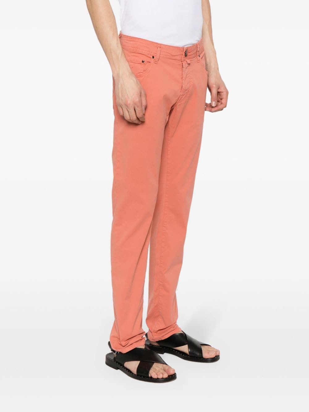 Shop Jacob Cohen Nick Slim-fit Trousers In Orange
