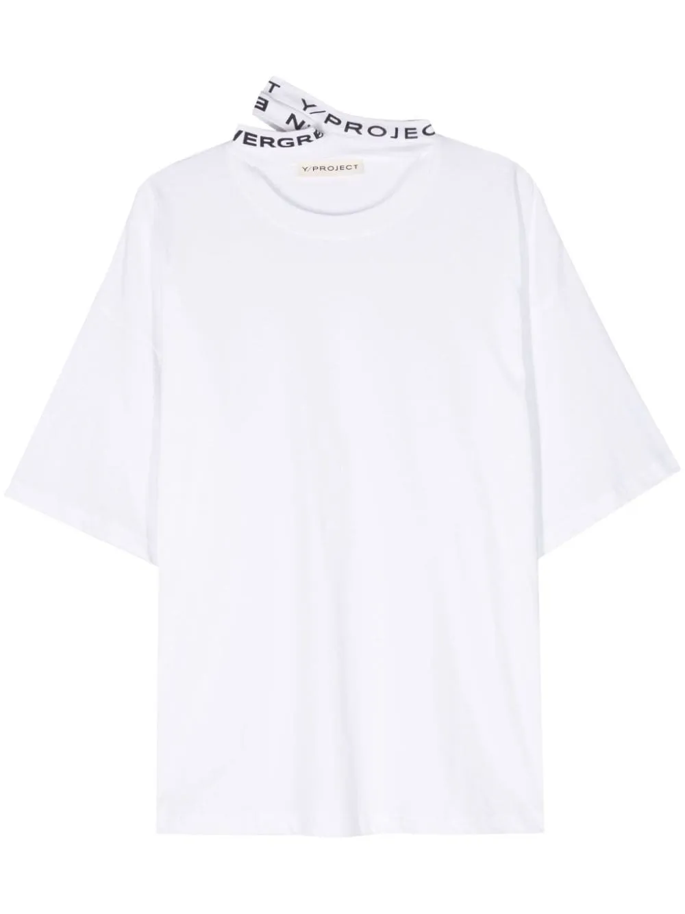 Shop Y/project Triple Collar T-shirt In White