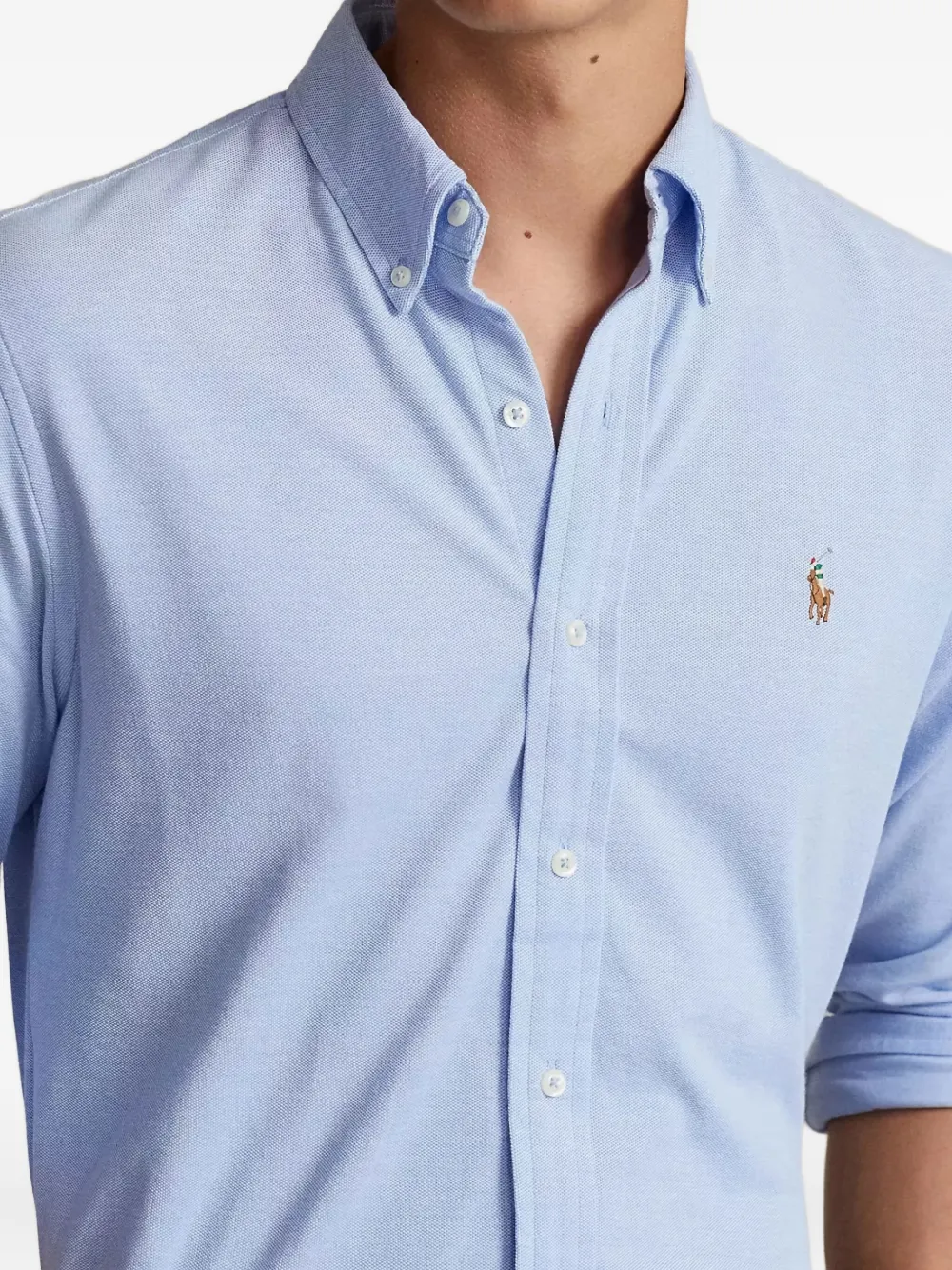 Polo Ralph Lauren Slim Fit Oxford Shirt In Blue