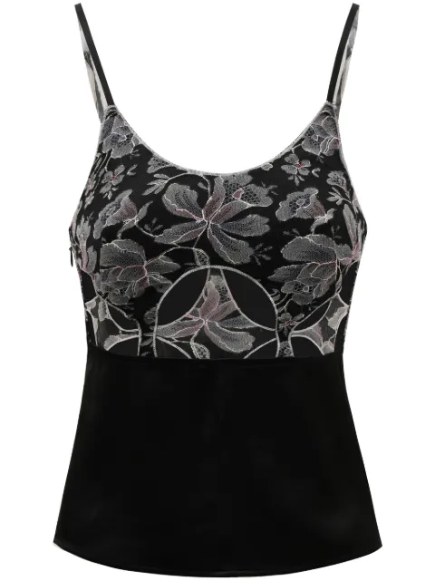 Louis Shengtao Chen 花卉蕾丝镂空坦克背心