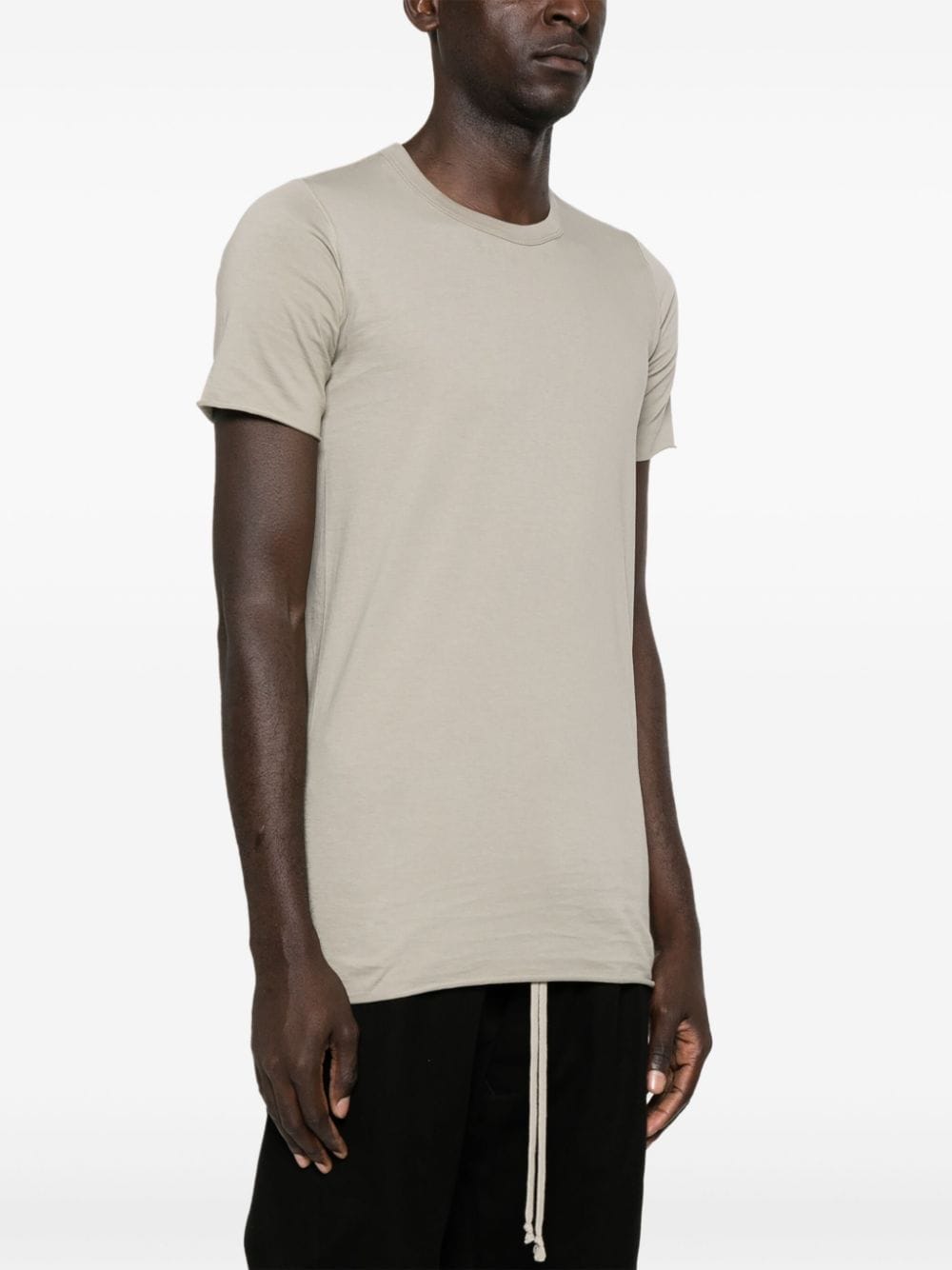 Shop Rick Owens Basic Ss Cotton T-shirt In Grau