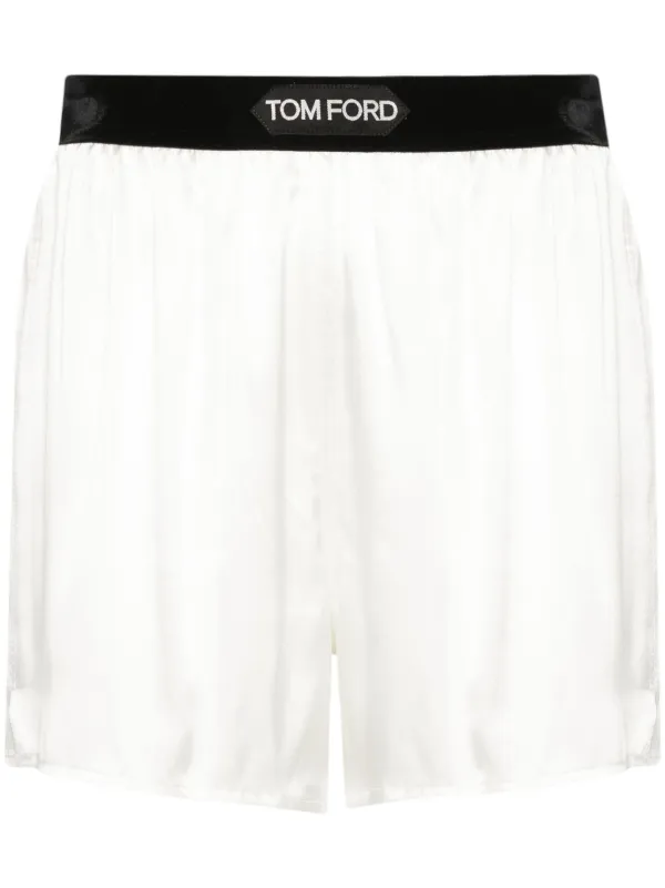 ショートパンツ TOM FORD FW25 BAND LOGO SHORT (SH0021FAX881 IG606) Tom Ford Logo band silk short | The Fashion Square