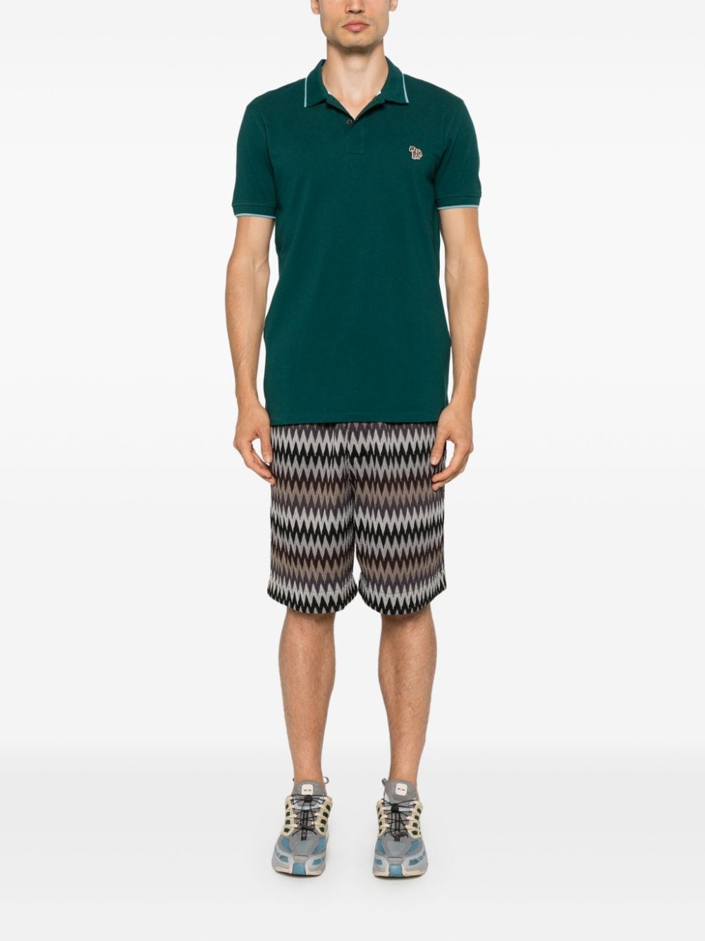 PS Paul Smith Poloshirt met zebrapatch - Groen