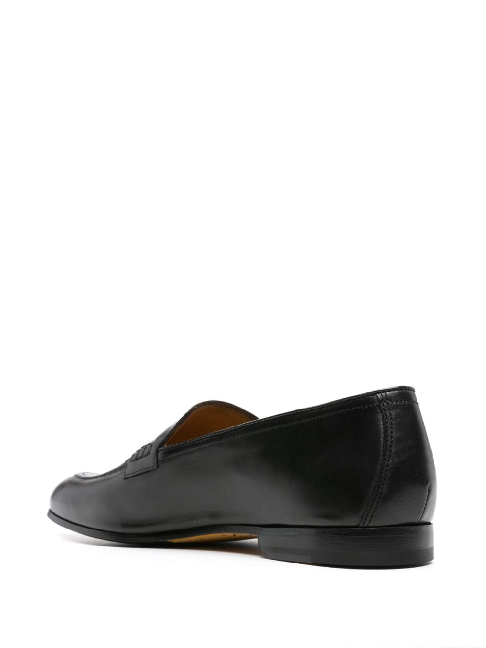 Shop Doucal's Penny-slot Leather Loafers In Black