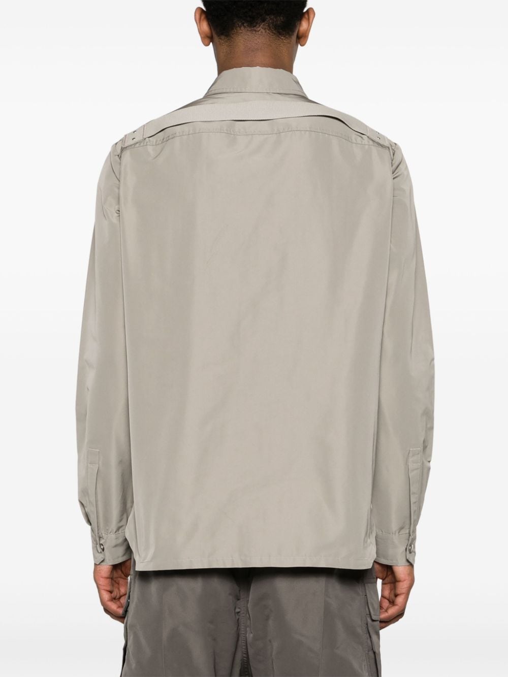 Shop Rick Owens Fogpocket Shirt Jacket In Grey