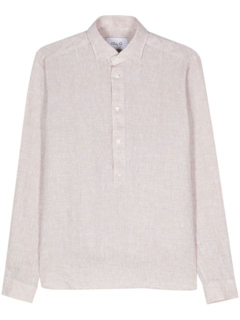 D4.0 cutaway-collar linen shirt