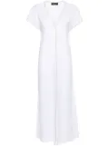 Fabiana Filippi Monili-chain linen maxi dress - White