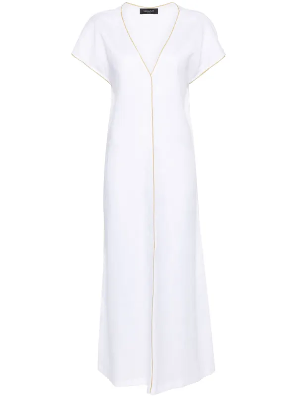 ワンピース FABIANA FILIPPI Woman Dress White ABD275F637L381 VR2 Fabiana Filippi White Linen Maxi Dress
