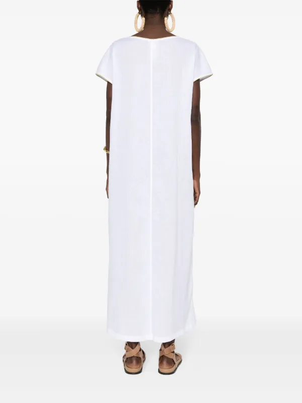 Fabiana Filippi Linen Maxi Dress - White