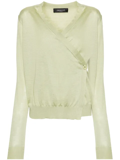 Fabiana Filippi wrap-design knitted top