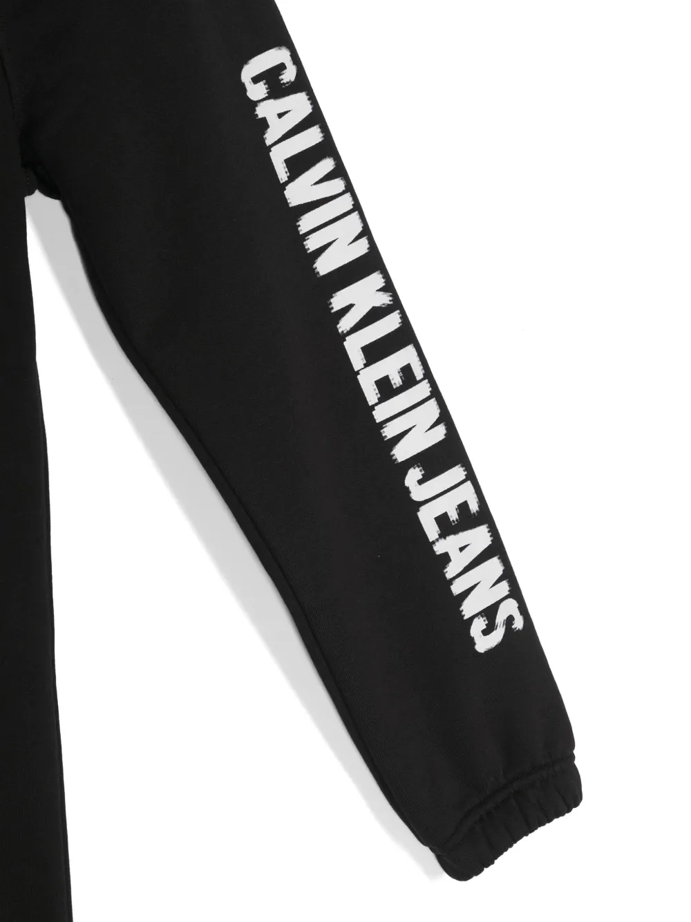 Shop Calvin Klein Logo-print Cotton Track Pants In Black