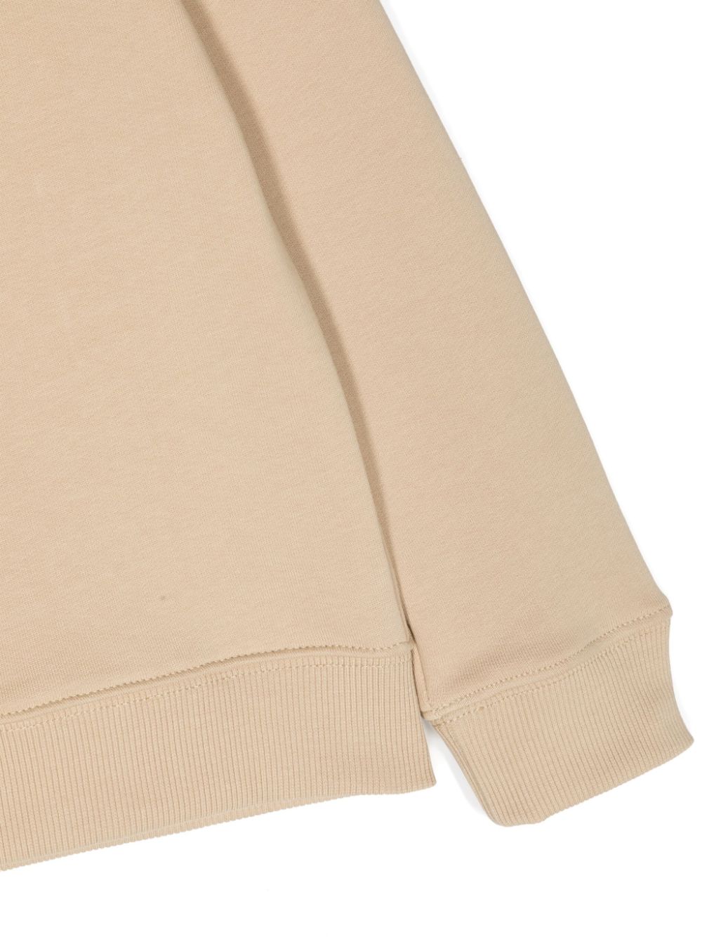 Shop Calvin Klein Logo-appliqué Cotton Blend Sweatshirt In Brown