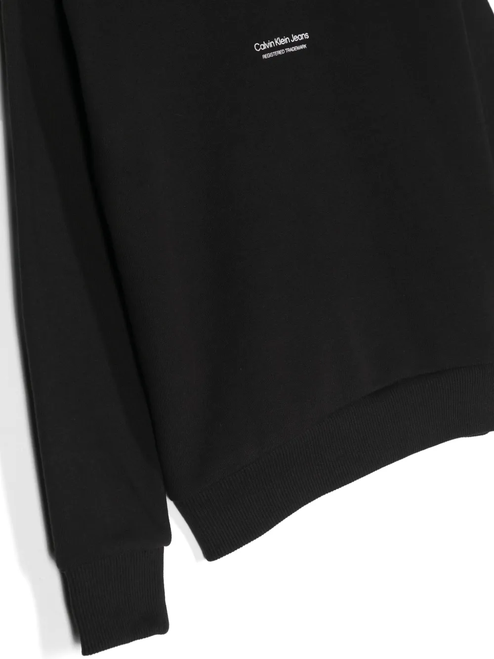 Shop Calvin Klein Logo-print Hoodie In Black