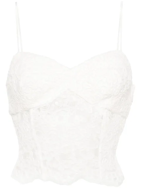 Ermanno Scervino corded-lace bustier top