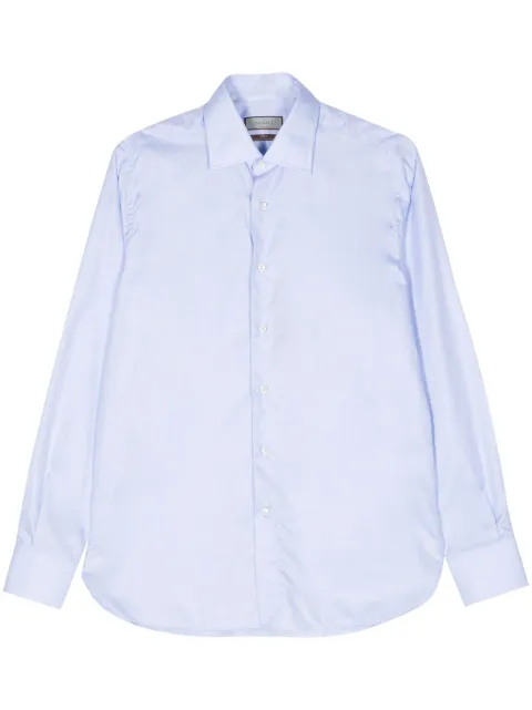 Canali check-pattern cotton shirt