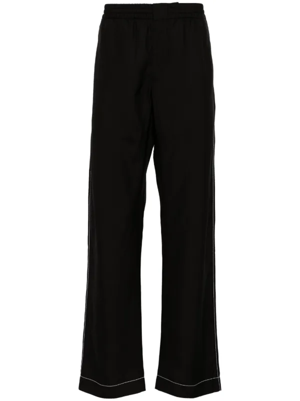 PRADA シルクパンツ Prada シルク ストレートパンツ | ブラック | FARFETCH JP
