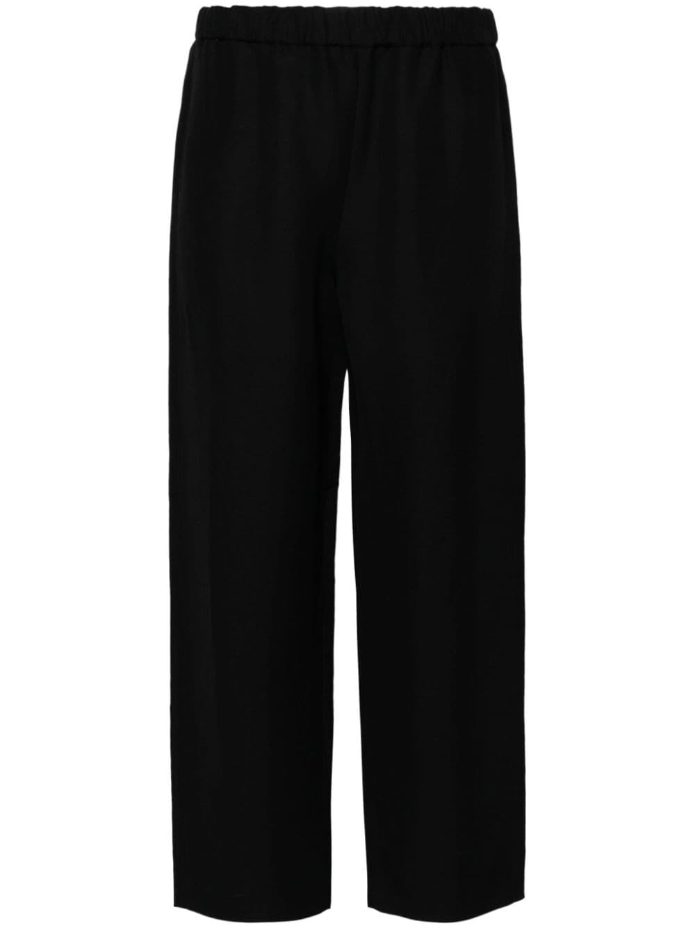 mid-waist tapered trousers