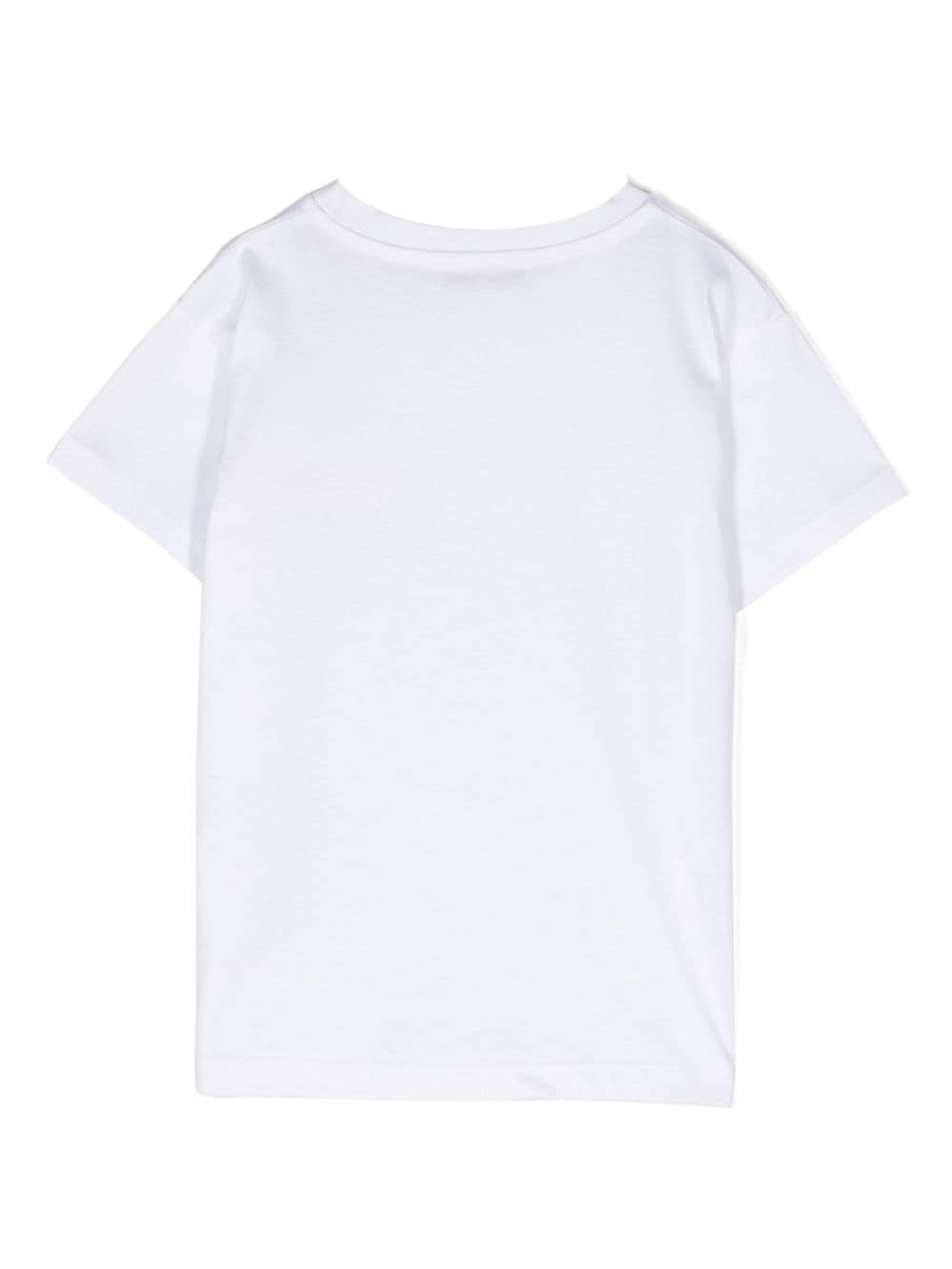Shop Paolo Pecora Crew-neck Cotton T-shirt In White