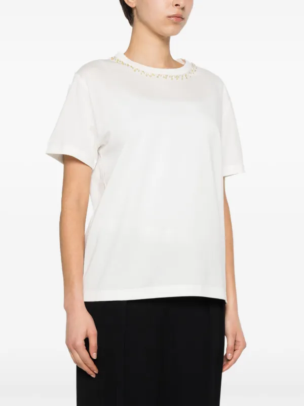 Tシャツ・カットソー FABIANA FILIPPI Woman T-Shirt White JED265F151L180 21 Crewneck Short Sleeve T-Shirt by Fabiana Filippi | Andrews