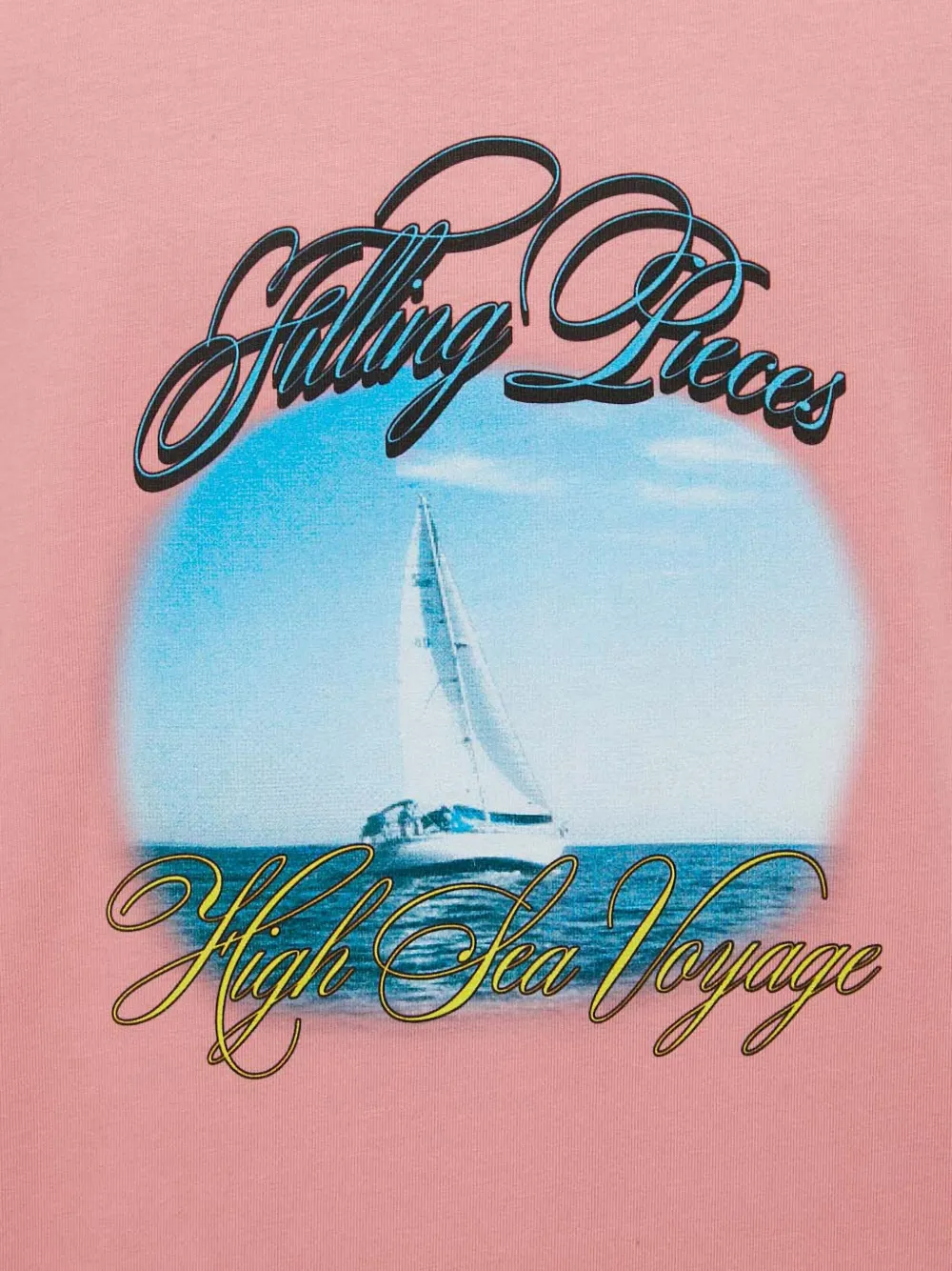 Filling Pieces T-shirt met zeilboot-print Roze