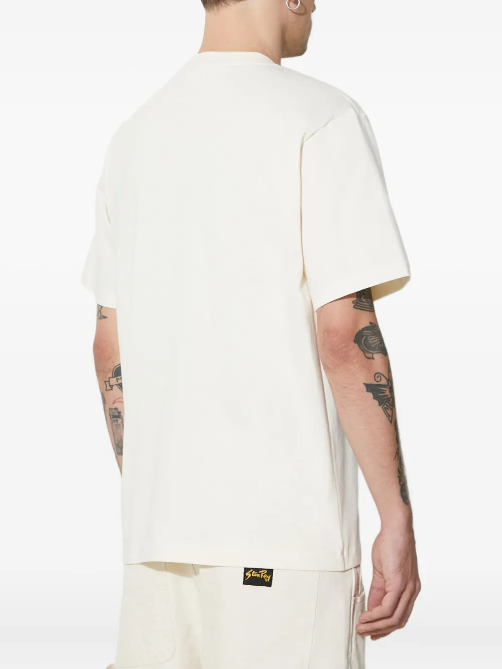 Filling Pieces T-shirt met logopatch Beige