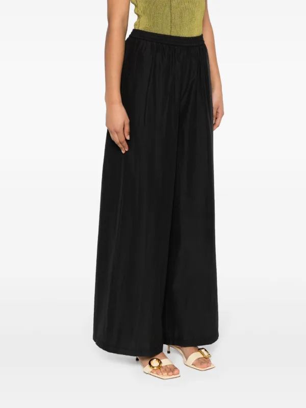 パンツ FORTE FORTE Women Straight Pants 13559MYPANTS8001 BLACK Forte Forte high-waisted wide-leg Trousers | Black | FARFETCH JO