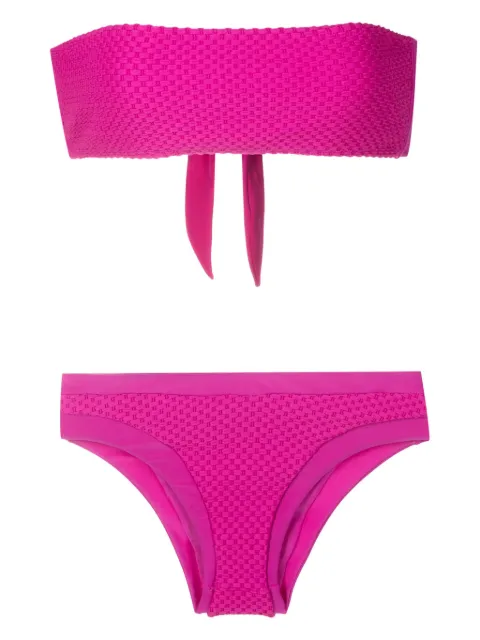 Amir Slama bikini tipo bandeau texturizado