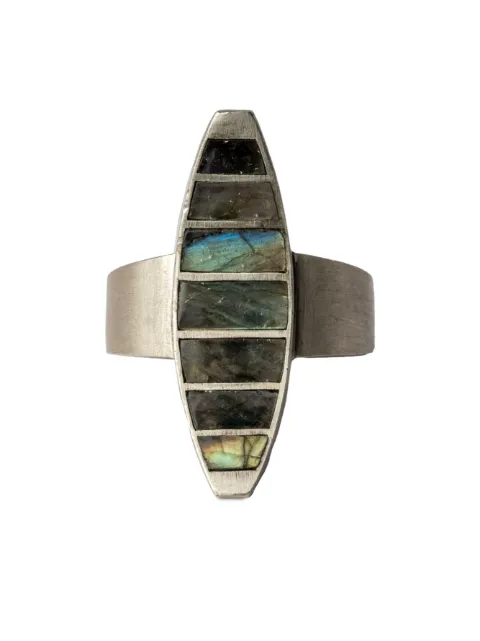 Parts of Four Crescent labradorite ring