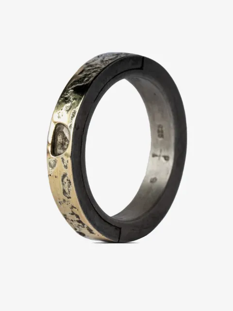 Parts of Four anillo Sistema en plata de ley bañada en oro de 18kt con diamante