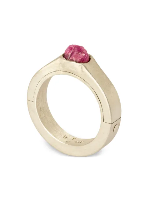 Parts of Four Sistema sterling-silver ruby-slab ring