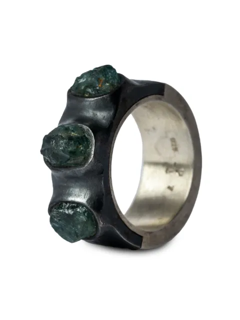 Parts of Four Sistema grandidierite sterling silver ring