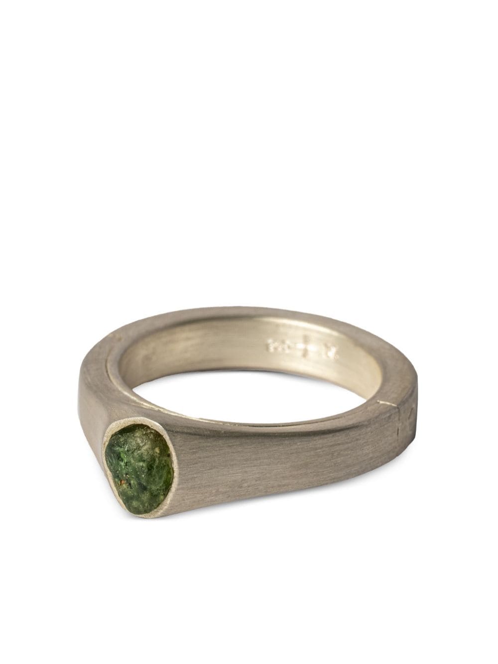 Parts of Four Sistema peridot matte sterling-silver ring - Argento