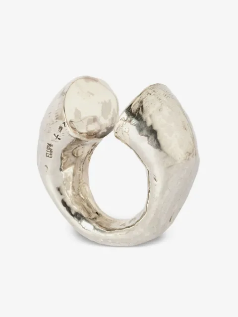 Parts of Four giant Druid sterling silver open ring