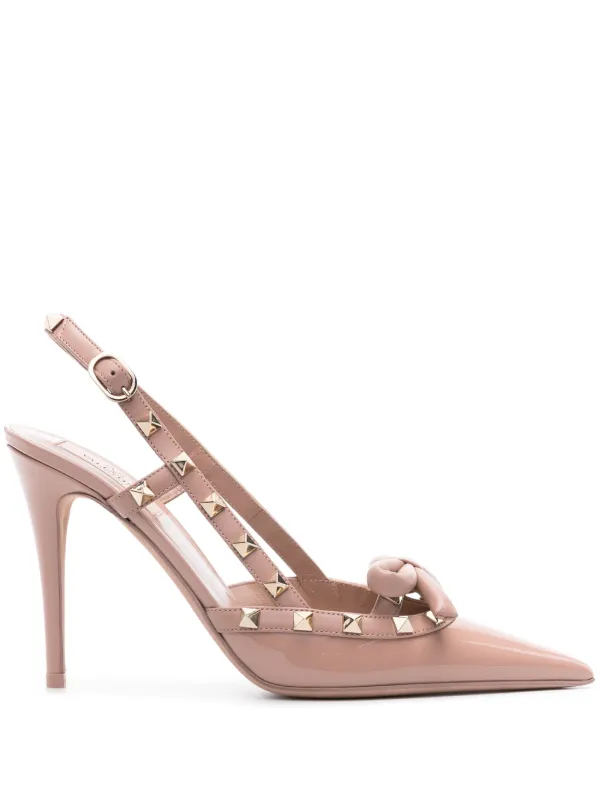 Valentino スタッズスリングバックハイヒール