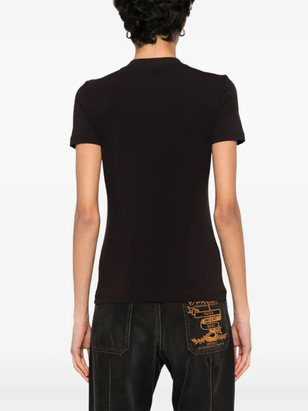 Versace Jeans Couture Vエンブレム Tシャツ | ブラック